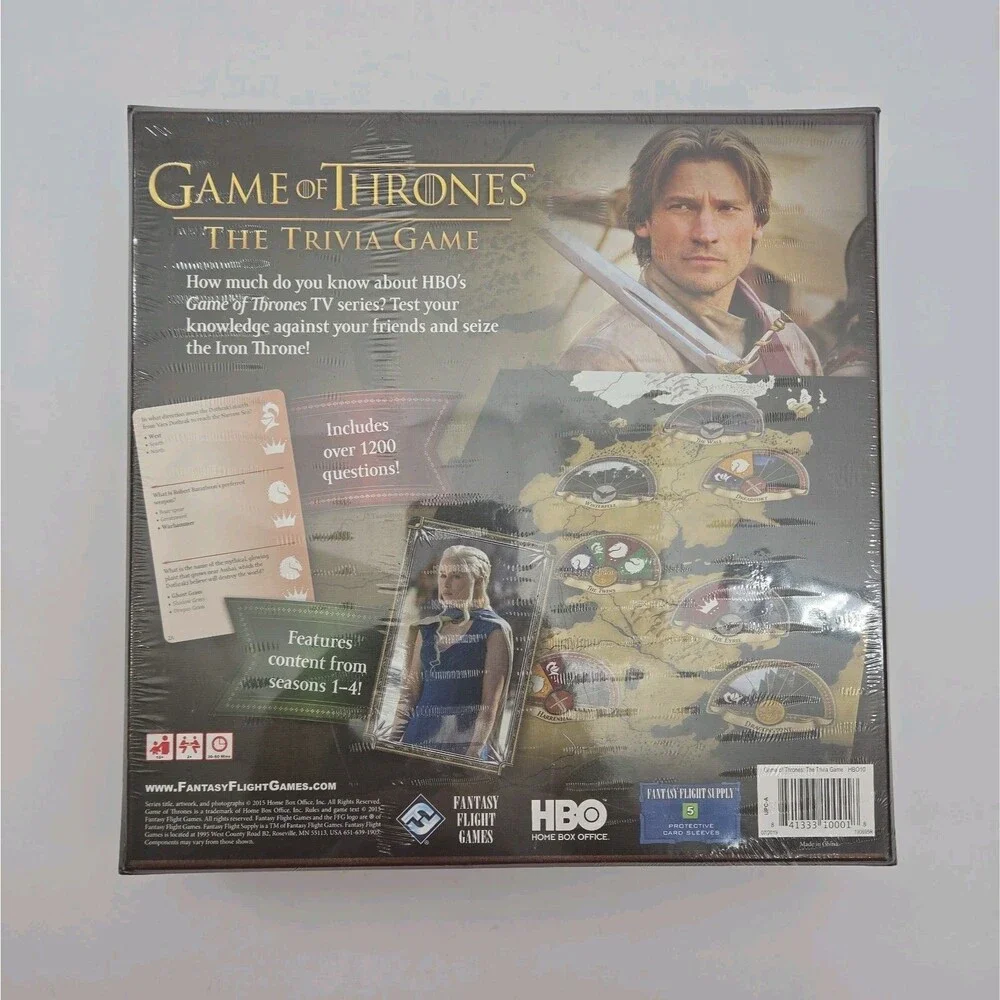 Game Of Thrones Trivia Game 2015 HBO Fantasy Flight NEW Sealed Seasons 1-4